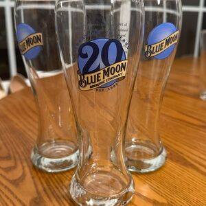 Blue Moon Glass Set of 3 - Clear